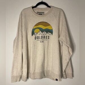 Techstyles Dolores Colorado CO Crewneck Sweatshirt XL Hiking Outdoor